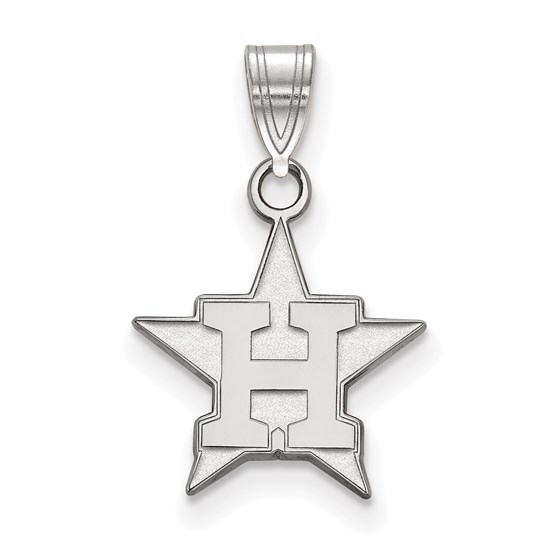 Sterling Silver MLB Houston Astros 19 mm Small Pendant Sterling Silver MLB Houston Astros 19 mm Small Pendant